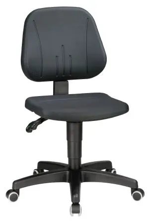Produktfoto 1 von Treston Schreibtischstuhl mit Rädern Kunststoff Schwarz bis 120 kg Verstellbare Rückenlehne