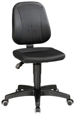 Produktfoto 1 von Treston Schreibtischstuhl mit Rädern Gewebe Schwarz bis 120 kg Verstellbare Rückenlehne