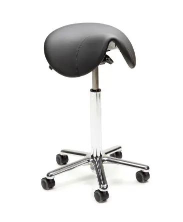 Produktfoto 1 von Treston Barhocker mit Rädern Leder Schwarz bis 120 kg