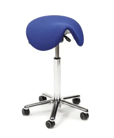 Produktfoto 1 von Treston Barhocker mit Rädern Gewebe Blau bis 120 kg