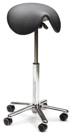 Produktfoto 1 von Treston Barhocker mit Rädern Leder Schwarz bis 120 kg