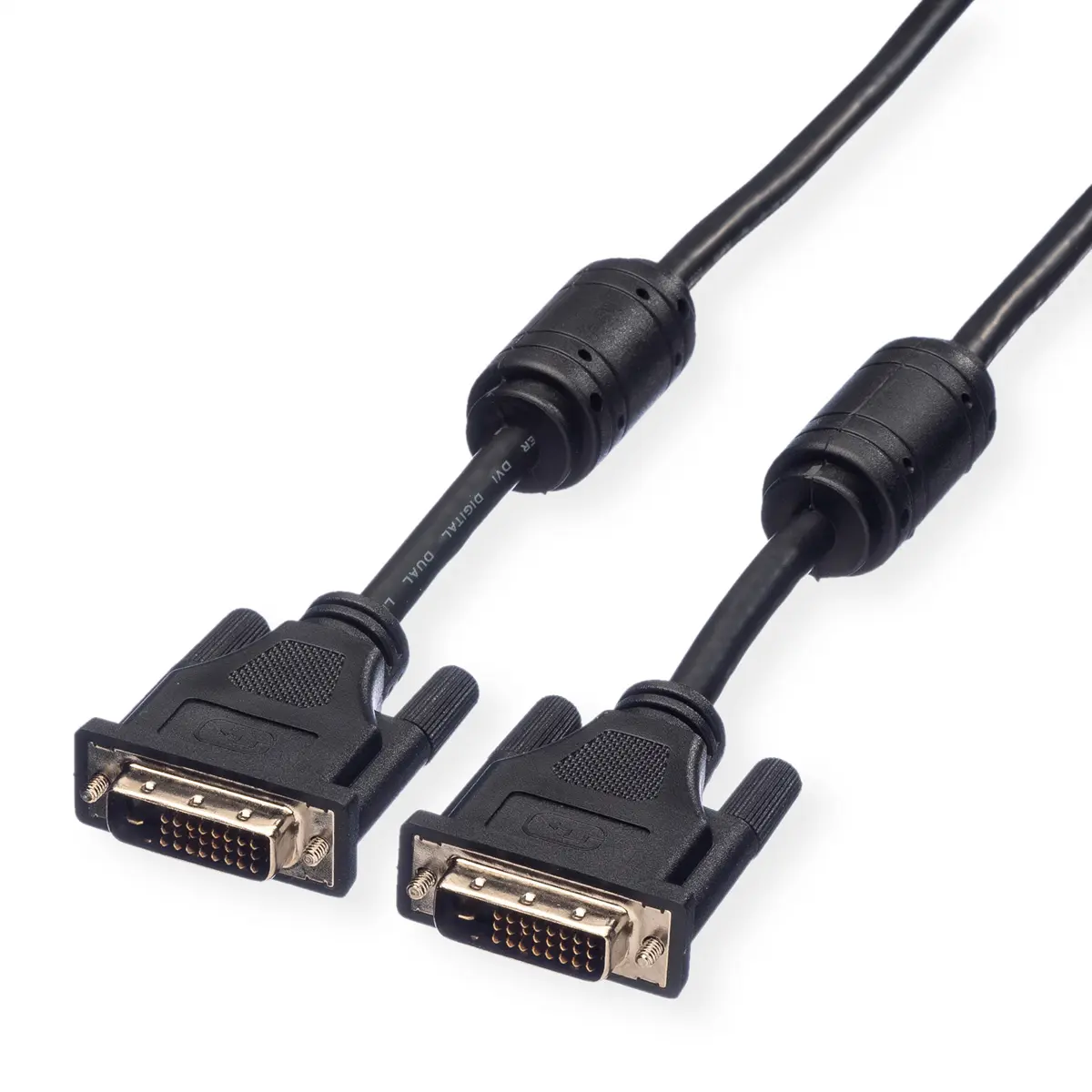 Produktfoto 1 von Roline DVI-Kabel A DVI-I - Stecker B DVI-I - Stecker, 7.5 m Schwarz