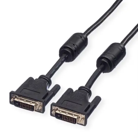 Produktfoto 1 von Roline DVI-Kabel A DVI-I - Stecker B DVI-I - Stecker, 7.5 m Schwarz