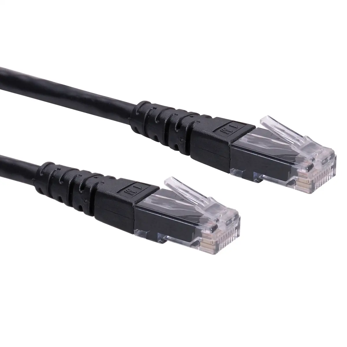 Produktfoto 1 von Roline 21.15 Kat. 6 Patchkabel, 2 m, Schwarz Ungeschirmt, Polyvinylchlorid