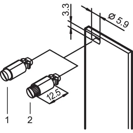 Produktfoto 1 von nVent SCHROFF Schnellverschluss-Befestigung Stahl, für Frontplatte 21101 6 mm 16.7 mm 7mm