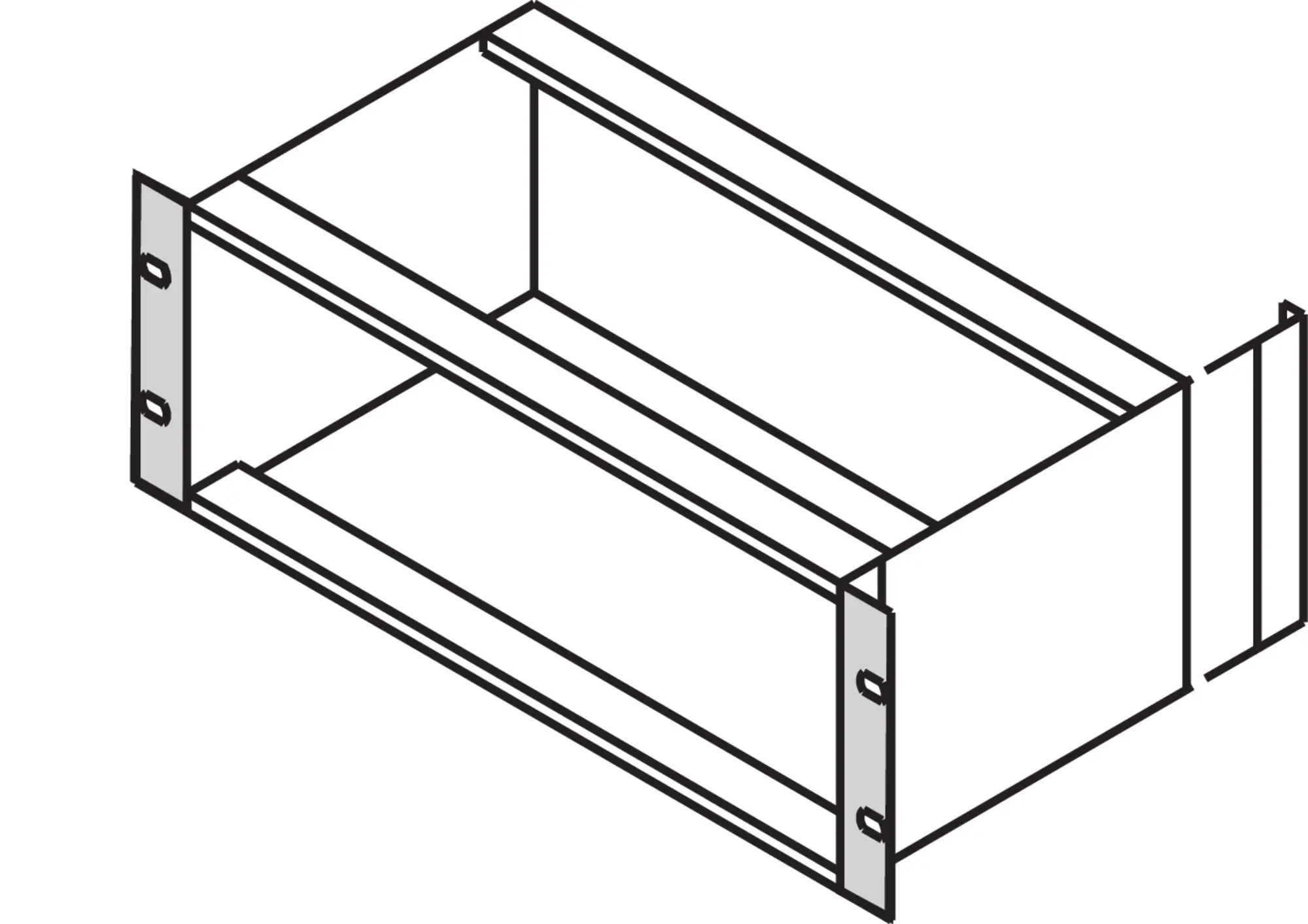 nVent SCHROFF 24560 Rack-Montagezubehör, Halter für Baugruppenträger, Edelstahl 19 in, 1 Per Pack Stück
