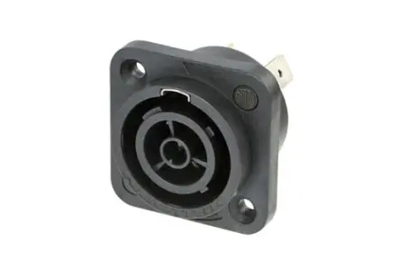 Produktfoto 1 von Neutrik NAC3FPX Leistungssteckverbinder Schwarz 2P+PE, 250V ac, Lot Gerade IP65 16A
