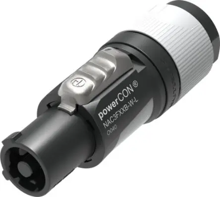 Produktfoto 1 von Neutrik NAC3FX Leistungssteckverbinder Grau 2P+PE, 250V ac, Kabel Gerade IP20 20A