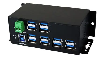 Produktfoto 1 von Exsys, USB 3.0, USB 3.1 USB-Hub, 12 USB Ports, USB T: 48.2 mm H: 132.5 mm B: 55mm