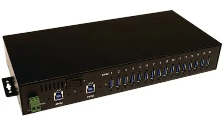 Produktfoto 1 von Exsys, USB 3.2 USB-Hub, 16 USB Ports, USB T: 130 mm H: 44 mm B: 308mm