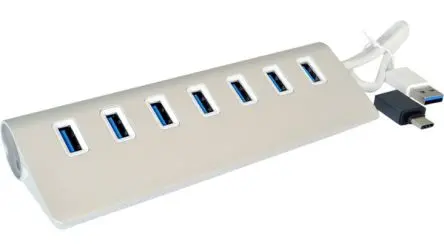 Produktfoto 1 von Exsys, USB 3.0 USB-Hub, 7 USB Ports, USB, USB-Bus T: 55 mm H: 30 mm B: 160mm