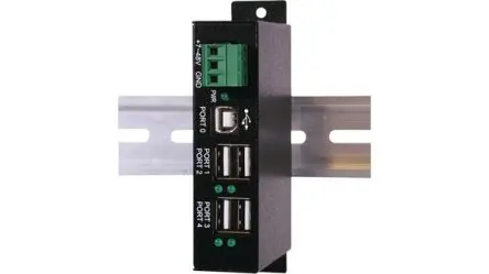 Produktfoto 1 von Exsys, USB 2.0 USB-Hub, 4 USB Ports, USB, USB T: 73 mm H: 115 mm B: 23mm