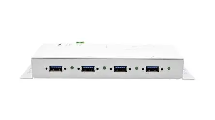 Produktfoto 1 von Exsys, USB 3.2 USB-Hub, 4 USB Ports, USB, Netzteil T: 24 mm H: 178 mm B: 70mm