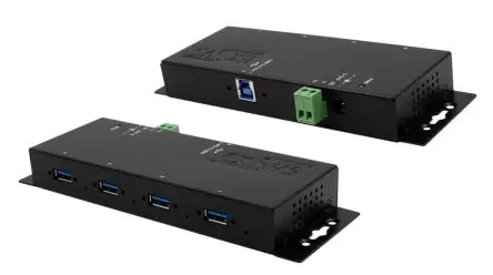 Exsys, USB 3.2 USB-Hub, 4 USB Ports, USB, Netzteil T: 69 mm H: 23 mm B: 178mm