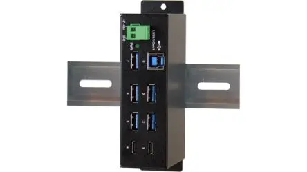 Produktfoto 1 von Exsys, USB 3.0, USB 3.1 USB-Hub, 7 USB Ports, USB, Anschlussstecker T: 61.5 mm H: 113 mm B: 36.3mm