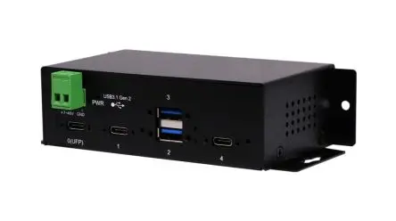 Produktfoto 1 von Exsys, USB 3.1 USB-Hub, 4 USB Ports, USB, Anschlussstecker T: 74 mm H: 143 mm B: 26mm