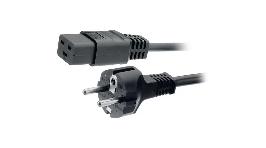 Produktfoto 1 von Feller VIIG-H05VVF3G150-C19 Netzkabel, 3-adrig Schwarz /Ø 8.20 mm Außen-ø , 2.5 m 70 °C, 250 V, Polyvinylchlorid