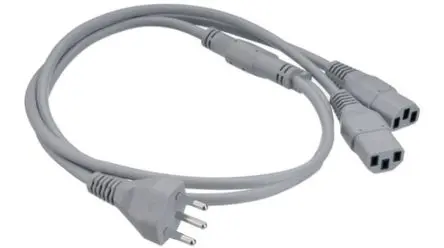 Produktfoto 1 von Feller Netzkabel, 3-adrig Grau, 1 m 70 °C, 250V, Polyvinylchlorid