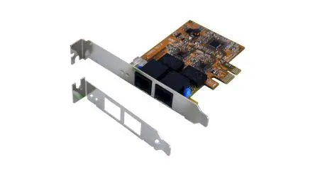 Produktfoto 1 von Exsys 2 Anschlüsse PCIe Netzwerkkarte 1000Mbit/s RJ45