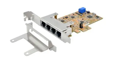 Produktfoto 1 von Exsys 4 Anschlüsse PCIe Netzwerkkarte 1000Mbit/s RJ45
