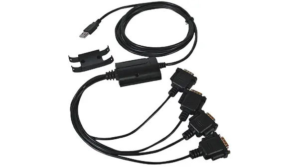 Produktfoto 1 von Exsys USB auf seriell Adapter, USB A, Sub-D 9-polig, Stecker, Stecker