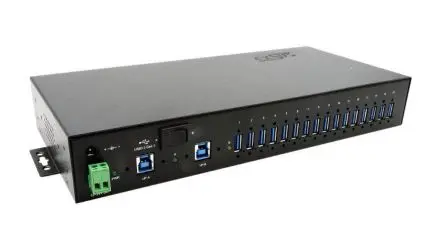 Produktfoto 1 von Exsys, USB 3.2 USB-Hub, 16 USB Ports, USB, Anschlussstecker T: 130 mm H: 43 mm B: 306mm