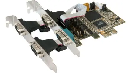 Produktfoto 1 von Exsys 4 Anschlüsse PCIe Netzwerkkarte RS232