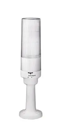 Produktfoto 1 von AUER Signal MT60 LED Signalturm Elektronik 3-stufig Linse Gelb, Rot, Grün 230V ac Filament/Warnsummer Rohr 172 mm