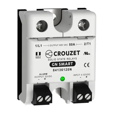 Produktfoto 1 von Crouzet GN Smart Schraubanschlussklemme Halbleiterausgang 600 V ac 32V dc / 50 A