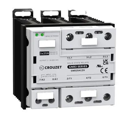 Produktfoto 1 von Crouzet GNR3 DIN-Hutschiene Halbleiterausgang 660 V ac 255V ac/dc / 25 A