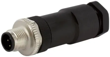 Produktfoto 1 von Murrelektronik Limited 7000 M12 M12 Industrie-Rundsteckverbinder Buchse 4-polig Stecker 8A Schraubanschlussklemme IP67