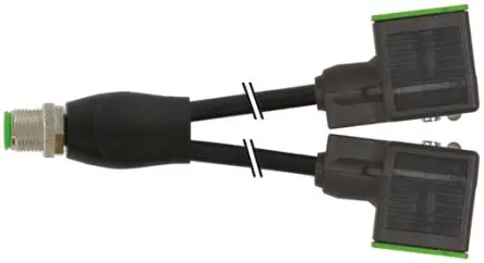 Produktfoto 1 von Murrelektronik Limited MSUD DIN 43650 Ventilsteckverbinder 4 Stecker / 24V, Schwarz