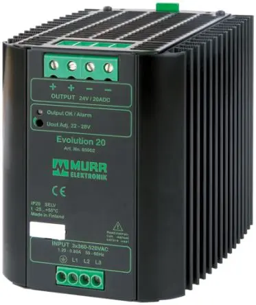 Produktfoto 1 von Murrelektronik Limited 85002 DIN-Schienen Netzteil DIN-Hutschiene 520V ac/dc Wechselstrom/Gleichstrom / 20 A 28V dc DC