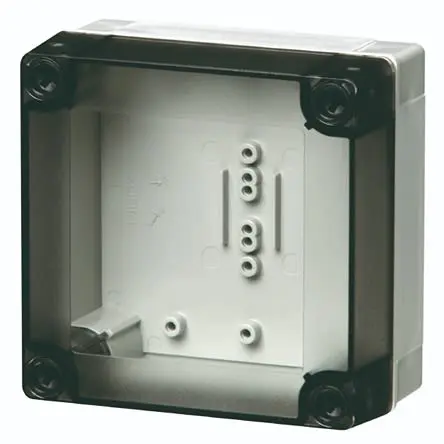 Produktfoto 1 von Fibox PC; Universalgehäuse; Polycarbonat; Grau; IK08 IP66, IP67 Breite 100 mm Höhe 100 mm Länge 50 mm