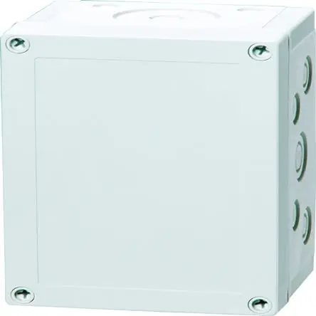 Produktfoto 1 von Fibox PCM; Universalgehäuse; Polycarbonat; Grau; IK08 IP66, IP67 Breite 100 mm Höhe 100 mm Länge 85 mm