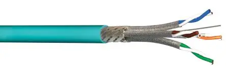 Produktfoto 1 von AXINDUS SF20004 Ethernet-Kabel 4-adrig 23 AWG Geschirmt, Außen-ø 8.1 mm Außen-ø Grün, L. 500 m