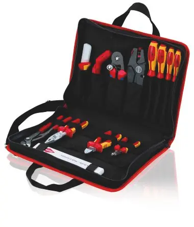 Produktfoto 1 von Knipex Polyester Werkzeugtasche mit Reißverschluss, 410mm x 290 mm x 60 mm Schultergurt