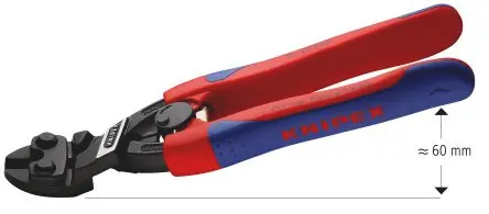 Produktfoto 1 von Knipex Bolzenschneider, Mehrkomponenten-Griff 200 mm, Schneidkraft → 6 mm