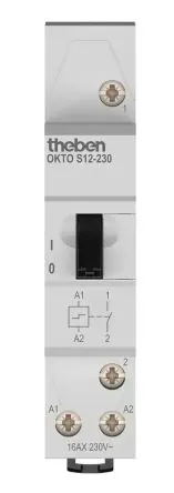 Produktfoto 1 von Theben OKTO S12-230 Relais mit Verriegelung 230V ac Spule SPST DIN-Hutschiene 16A