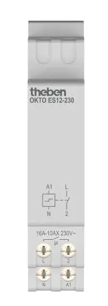 Produktfoto 1 von Theben OKTO ES12-230 Relais mit Verriegelung 230V ac Spule SPST DIN-Hutschiene 16A