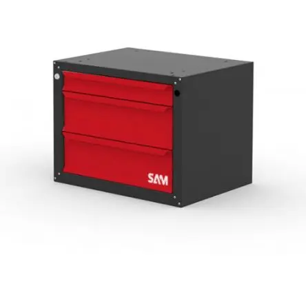 Produktfoto 1 von SAM ETAB-BT3T Schubladen-Werkbank Werkbank L. 458 mm B. 603mm H. 460 mm, Traglast 50kg