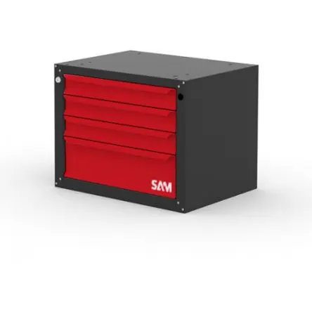 Produktfoto 1 von SAM ETAB-BT4T Schubladen-Werkbank Werkbank L. 458 mm B. 603mm H. 460 mm, Traglast 50kg
