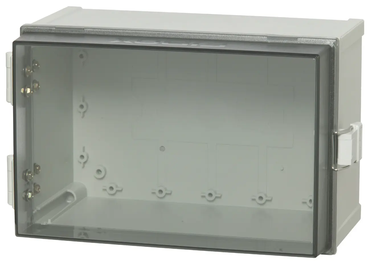 Produktfoto 1 von Fibox CAB Polycarbonat Wandanschlusskasten Hellgrau IP65 Transparente Tür, HxBxT 200 mm, 300 mm x 180 mm