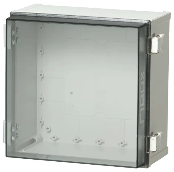 Fibox CAB Polycarbonat Wandanschlusskasten Hellgrau IP65 Transparente Tür, HxBxT 300 mm, 300 mm x 180 mm