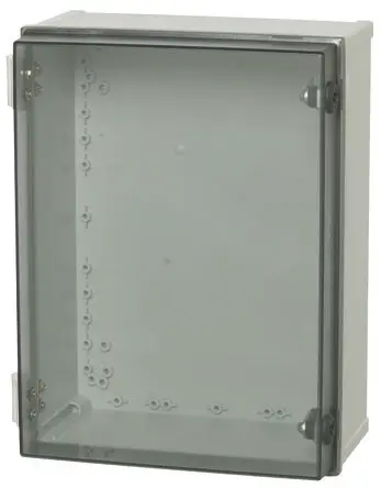 Fibox CAB Polycarbonat Wandanschlusskasten Hellgrau IP65 Transparente Tür, HxBxT 400 mm, 300 mm x 180 mm