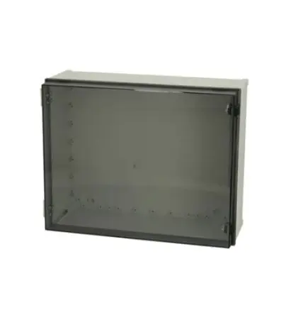 Fibox CAB Polycarbonat Wandanschlusskasten Hellgrau IP65 Transparente Tür, HxBxT 400 mm, 500 mm x 200 mm