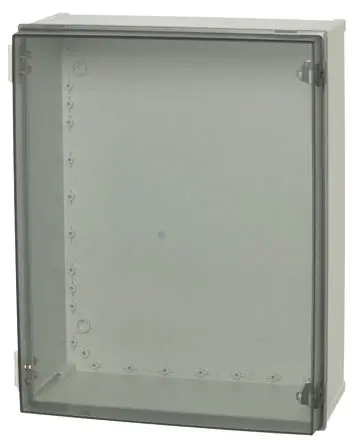 Fibox CAB Polycarbonat Wandanschlusskasten Hellgrau IP65 Transparente Tür, HxBxT 500 mm, 400 mm x 200 mm