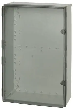 Produktfoto 1 von Fibox CAB Polycarbonat Wandanschlusskasten Hellgrau IP65 Transparente Tür, HxBxT 600 mm, 400 mm x 220 mm