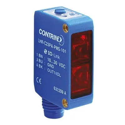 Produktfoto 1 von Contrinex 120254 Kubisch Optischer Sensor, Hintergrundunterdrückung, NPN Ausgang, M8-Steckverbinder