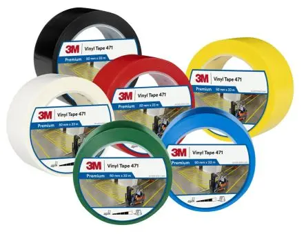 Produktfoto 1 von 3M 471 Vinyl Sicherheitsband Rot Typ Bodenmakierung, Stärke 0.14 mm, 2Zoll x 1296 Zoll
